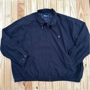 VINTAGE Polo Ralph Lauren Jacket‎ Mens 2X Black Bi-Swing Plaid Lined